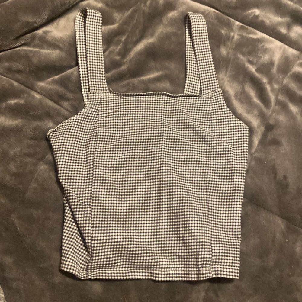 plaid cropped tank